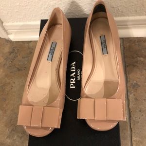 Prada nude ballet flats